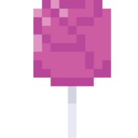 Pixel art rose lollipop icon png