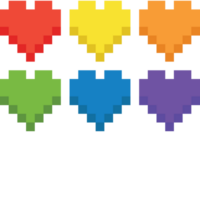 pixel trots hart tekst icoon png