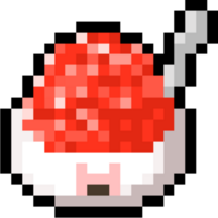 Pixel Art Shave Ice Icon. png