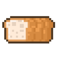 Pixel Art Bread Icon Illustration. png