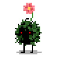 Pixel Art Cartoon Wild Shadow Deamon Character. png