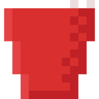 pixel arte vermelho festa copo ícone png