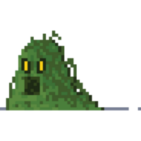 Pixel cartoon swamp monster png