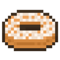 Pixel Art Sugar Donut Icon. png