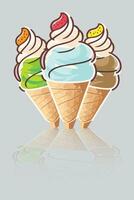 very tempting ice cream vector