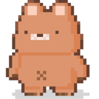 pixel arte carino Grasso orso personaggio 1 png