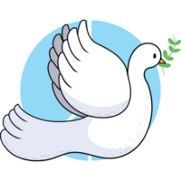 Hand drawn peace dove illustration png