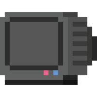 Pixel art retro television 2 png