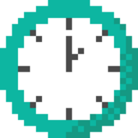 Pixel art after midnight clock icon png