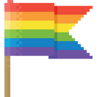 pixel kunst lgbt vlag icoon png