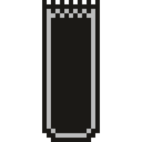 Pixel art blank label paper tag png