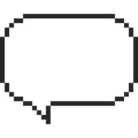 pixel arte discurso bolha png