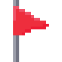 Pixel art red flag icon png