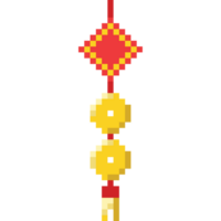 pixel art rouge chinois fétiche png