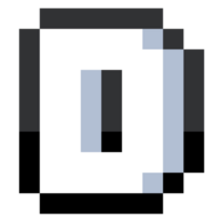 pixel lettre ré avec noir doubler. png