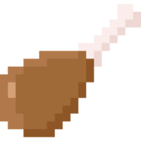 pixel art rôti poulet tambour bâton icône png