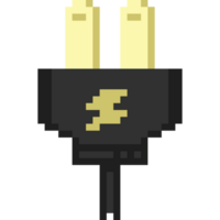 Pixel art ev charging plug icon png