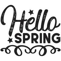 hello spring design vector