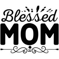 blessed mom design vector