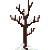 Pixel Kunst Winter Baum 3 png