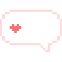 Pixel Kunst Valentinstag Herz Rede Blase 2 png