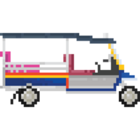 Pixel art tuk tuk rickshawn illustration png