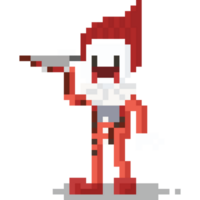 Pixel art spooky clown character png