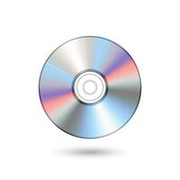 Realistic vector cd icon. Design template. DVD or CD disc. Blue-ray technology vector illustration. Music sound data.