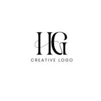 hg inicial letra logo diseño vector