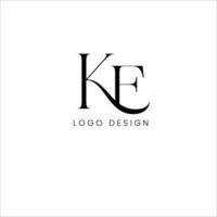 Ke initial letter logo design vector