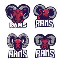 Rams esport logo design template, Goat logo vector illustration