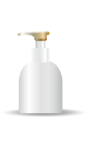 Bottles with spray, dispenser and dropper, cream jar, tube. Cosmetic package. png