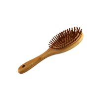 di legno spazzola per capelli isolato oggetto bambù Materiale eco-friendly naturale concetto, personale donna bellezza accessorio, morbido messa a fuoco ritaglio sentiero png