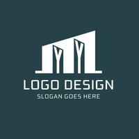 inicial aa logo para real inmuebles con sencillo edificio icono diseño ideas vector
