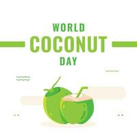 World Coconut Day Design Celebrate vector