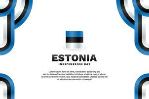 Estonia Independence Day Celebrate Design vector