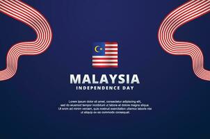 Malaysia Independence Day Design Template vector