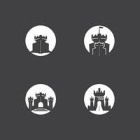 castillo logo vector ilustración modelo