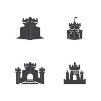 castillo logo vector ilustración modelo