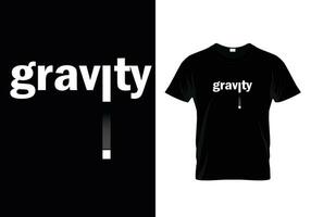 t-shirt design Gravity vector