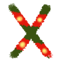 Christmas alphabet X png