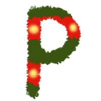 Christmas alphabet P png