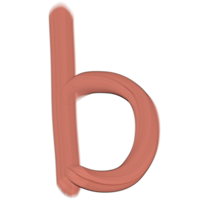 Rosa 3d Kleinbuchstaben Briefe, Alphabet b png