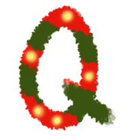 Kerstmis alfabet q png