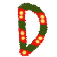 Weihnachten Alphabet d png