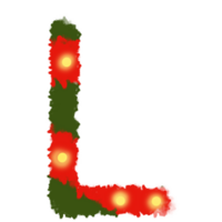 Christmas alphabet L png