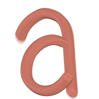 Pink 3d lowercase letters, Alphabet a png