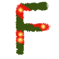 Navidad alfabeto F png
