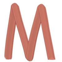 Pink 3d uppercase letters, Alphabet M png