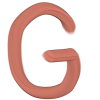 rose 3d majuscule des lettres, alphabet g png